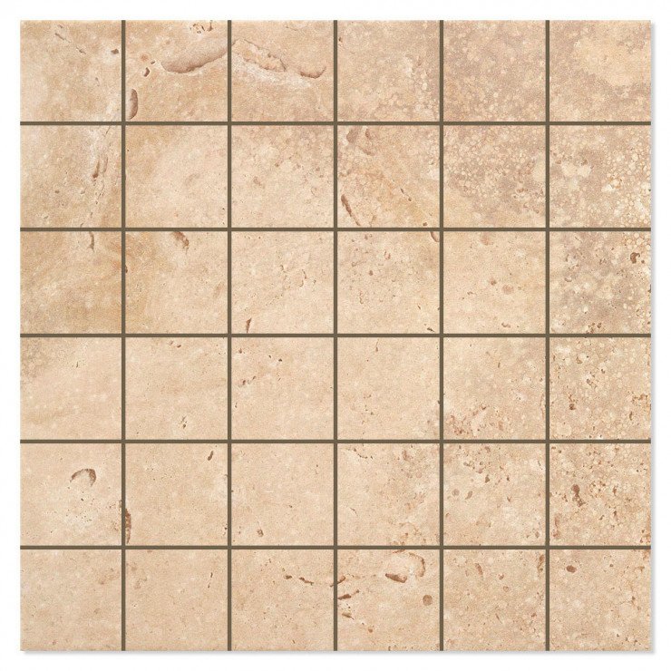 Mosaik Klinker Stenhamra Brun Matt 30x30 (5x5) cm-0